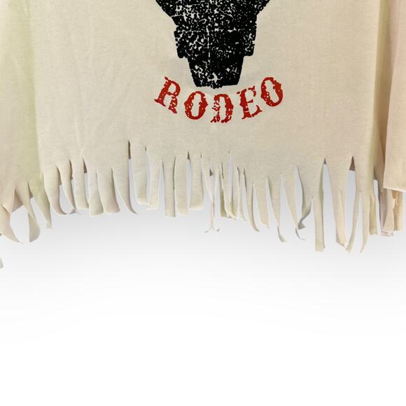 'Not My First Rodeo' 90s Crop Ripped Boho Festival Concert Tee | Sz M [81] - Picture 2 of 3